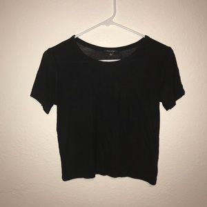 ⚫️ SIMPLE BLACK CROP TOP BLOUSE ⚫️